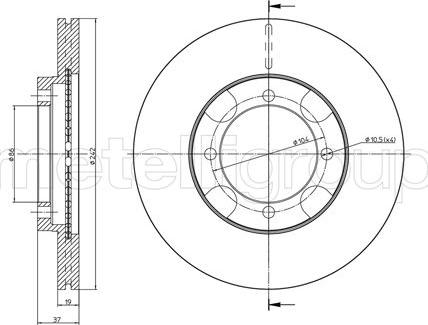 Metelli 23-1158 - Discofreno autozon.pro