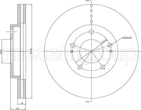 Metelli 23-1152C - Discofreno autozon.pro