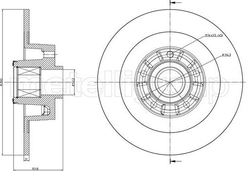 Metelli 23-1168 - Discofreno autozon.pro