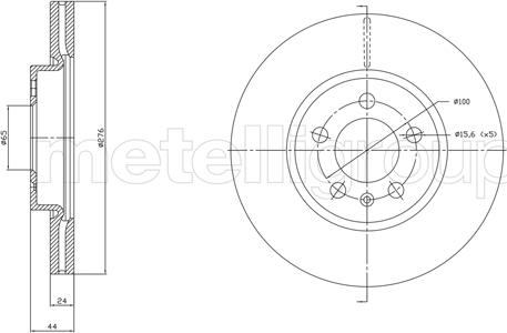 Metelli 23-1842C - Discofreno autozon.pro