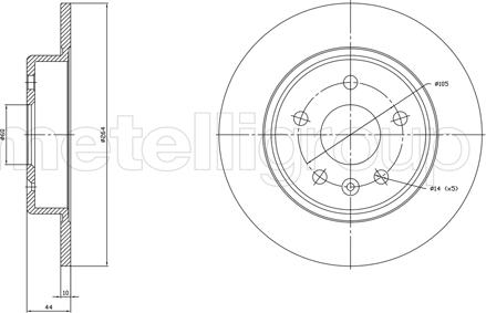 Metelli 23-1823C - Discofreno autozon.pro