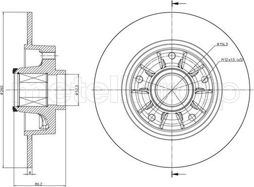 Metelli 23-1241 - Discofreno autozon.pro