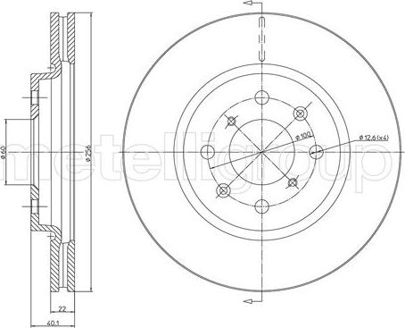 Metelli 23-1257C - Discofreno autozon.pro