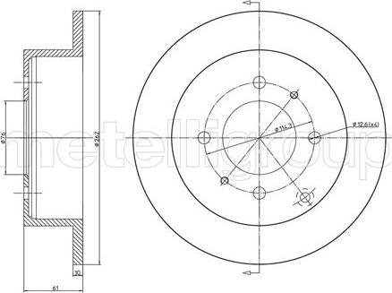 Metelli 23-1207C - Discofreno autozon.pro