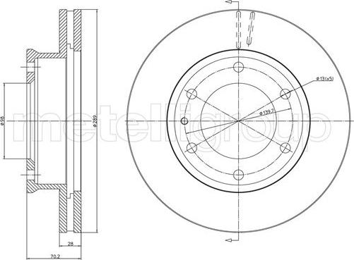 Metelli 23-1214 - Discofreno autozon.pro