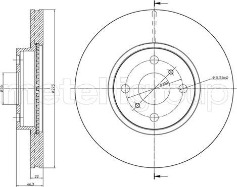 Metelli 23-1215C - Discofreno autozon.pro