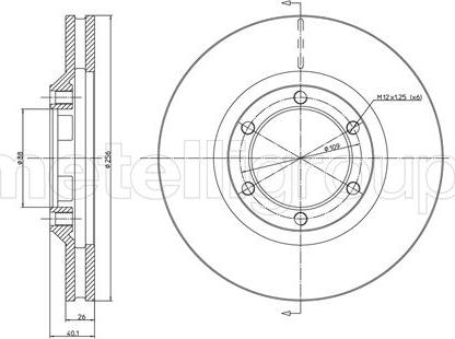 Metelli 23-1238 - Discofreno autozon.pro