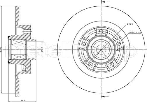 Metelli 23-1232 - Discofreno autozon.pro