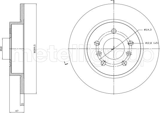 Metelli 23-1763C - Discofreno autozon.pro