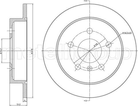 Metelli 23-1716C - Discofreno autozon.pro