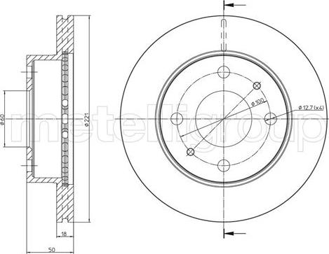 Metelli 23-1717C - Discofreno autozon.pro