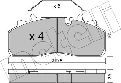 Metelli 22-0932-0 - Kit pastiglie freno, Freno a disco autozon.pro