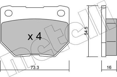 Metelli 22-0494-0 - Kit pastiglie freno, Freno a disco autozon.pro