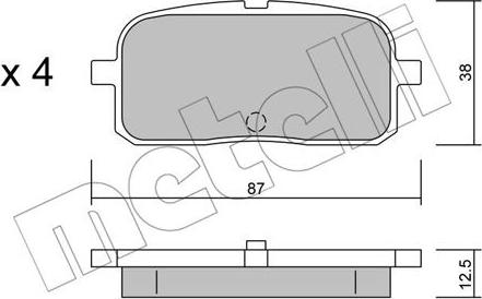 Metelli 22-0445-0 - Kit pastiglie freno, Freno a disco autozon.pro