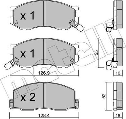 Metelli 22-0455-0 - Kit pastiglie freno, Freno a disco autozon.pro