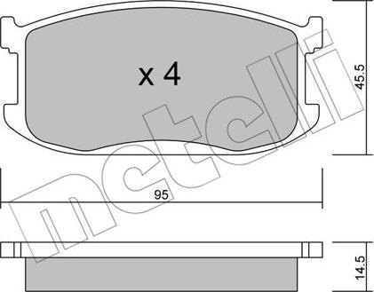 Metelli 22-0467-0 - Kit pastiglie freno, Freno a disco autozon.pro