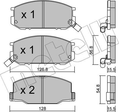 Metelli 22-0425-0 - Kit pastiglie freno, Freno a disco autozon.pro