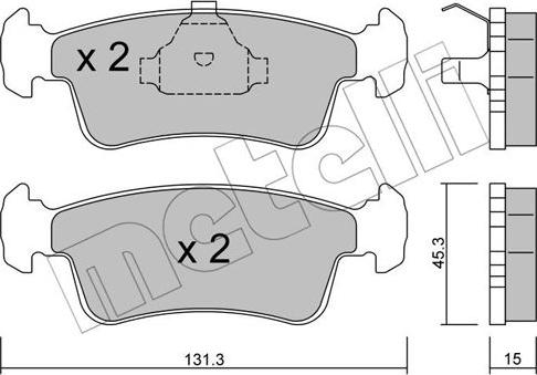 Metelli 22-0420-0 - Kit pastiglie freno, Freno a disco autozon.pro