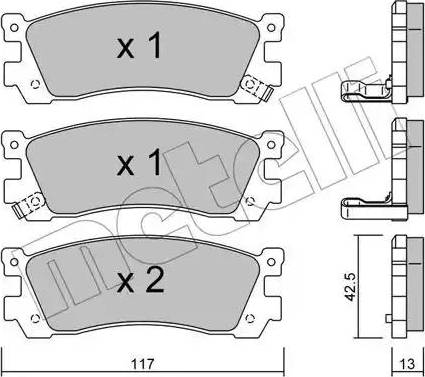 Metelli 22-0474-0 - Kit pastiglie freno, Freno a disco autozon.pro