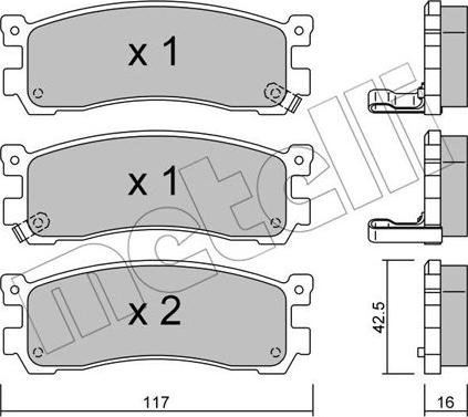 Metelli 22-0478-0 - Kit pastiglie freno, Freno a disco autozon.pro