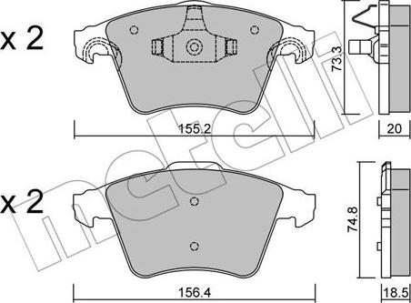 Magneti Marelli PF1159 - Kit pastiglie freno, Freno a disco autozon.pro