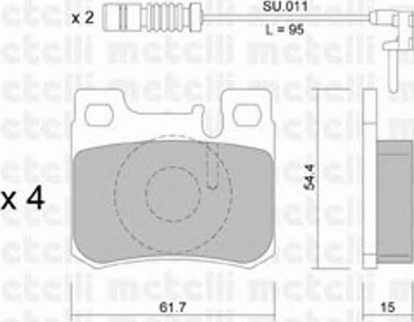 Metelli 22-0566-0K - Kit pastiglie freno, Freno a disco autozon.pro