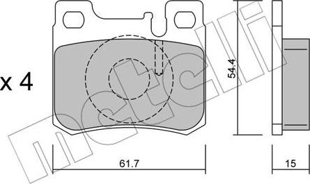 Metelli 22-0566-0 - Kit pastiglie freno, Freno a disco autozon.pro