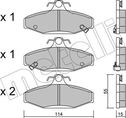 Akebono AN-7116K - Kit pastiglie freno, Freno a disco autozon.pro