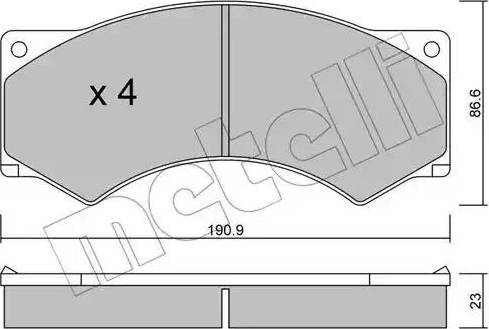 Metelli 22-0579-0 - Kit pastiglie freno, Freno a disco autozon.pro