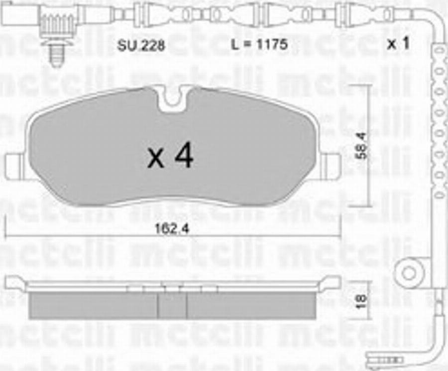 Metelli 2206930K - Kit pastiglie freno, Freno a disco autozon.pro