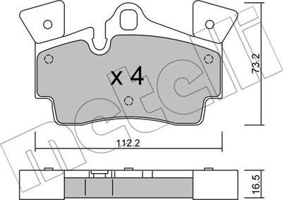 Metelli 22-0655-1 - Kit pastiglie freno, Freno a disco autozon.pro