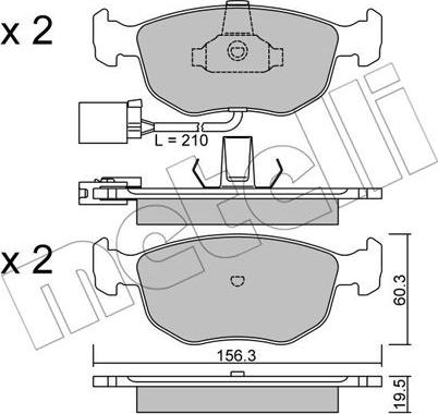 Metelli 22-0656-1 - Kit pastiglie freno, Freno a disco autozon.pro