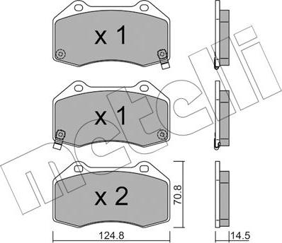 Metelli 22-0651-3 - Kit pastiglie freno, Freno a disco autozon.pro