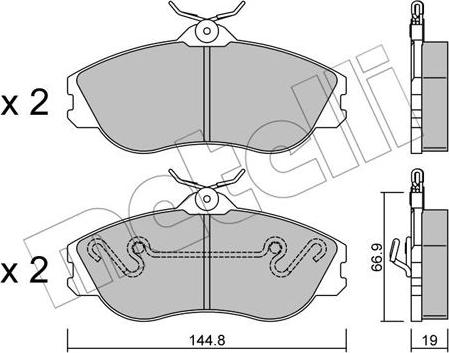 Metelli 22-0663-0 - Kit pastiglie freno, Freno a disco autozon.pro