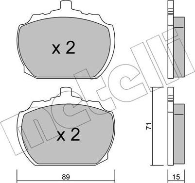 Metelli 22-0678-0 - Kit pastiglie freno, Freno a disco autozon.pro