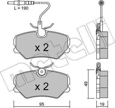 Metelli 22-0099-0 - Kit pastiglie freno, Freno a disco autozon.pro