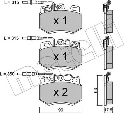 Metelli 22-0049-2 - Kit pastiglie freno, Freno a disco autozon.pro