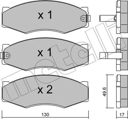 Metelli 22-0066-1 - Kit pastiglie freno, Freno a disco autozon.pro