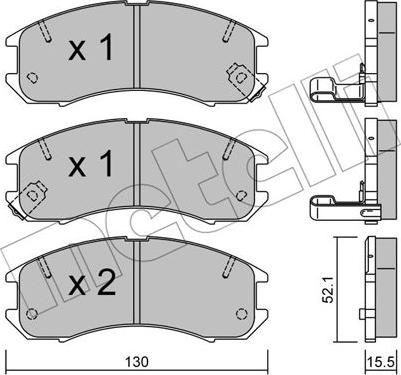 Metelli 22-0068-0 - Kit pastiglie freno, Freno a disco autozon.pro