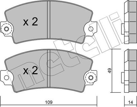 Metelli 22-0005-1 - Kit pastiglie freno, Freno a disco autozon.pro