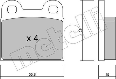 Metelli 22-0002-1 - Kit pastiglie freno, Freno a disco autozon.pro