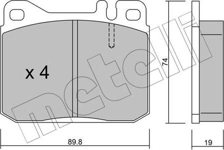 Metelli 22-0011-2 - Kit pastiglie freno, Freno a disco autozon.pro