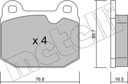 Metelli 22-0013-1 - Kit pastiglie freno, Freno a disco autozon.pro