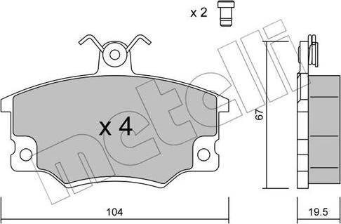 Metelli 22-0030-0 - Kit pastiglie freno, Freno a disco autozon.pro