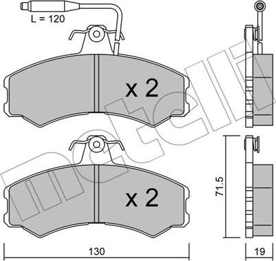 Metelli 22-0031-0 - Kit pastiglie freno, Freno a disco autozon.pro