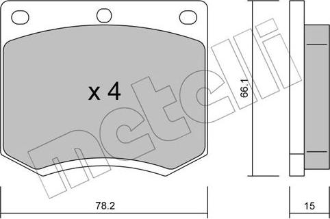 Metelli 22-0023-0 - Kit pastiglie freno, Freno a disco autozon.pro