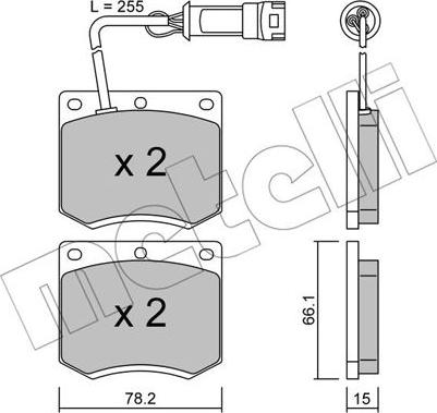 Metelli 22-0023-1 - Kit pastiglie freno, Freno a disco autozon.pro