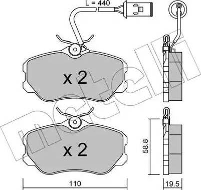 Metelli 22-0074-1 - Kit pastiglie freno, Freno a disco autozon.pro