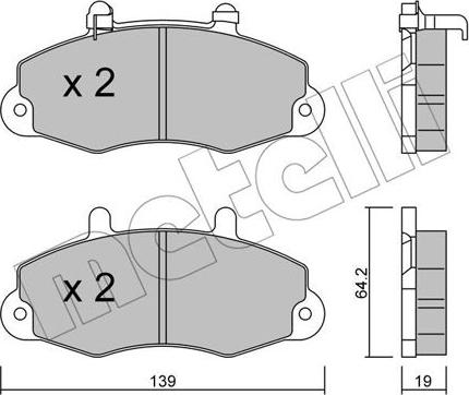 Metelli 22-0194-1 - Kit pastiglie freno, Freno a disco autozon.pro