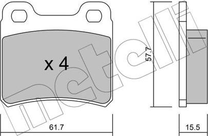 Metelli 22-0141-0 - Kit pastiglie freno, Freno a disco autozon.pro